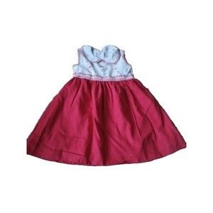 Girls Size 2t Dress Bebe Crece Vintage Red  Dress embroidered